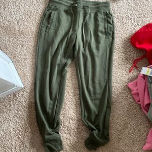 Army green sweat pants